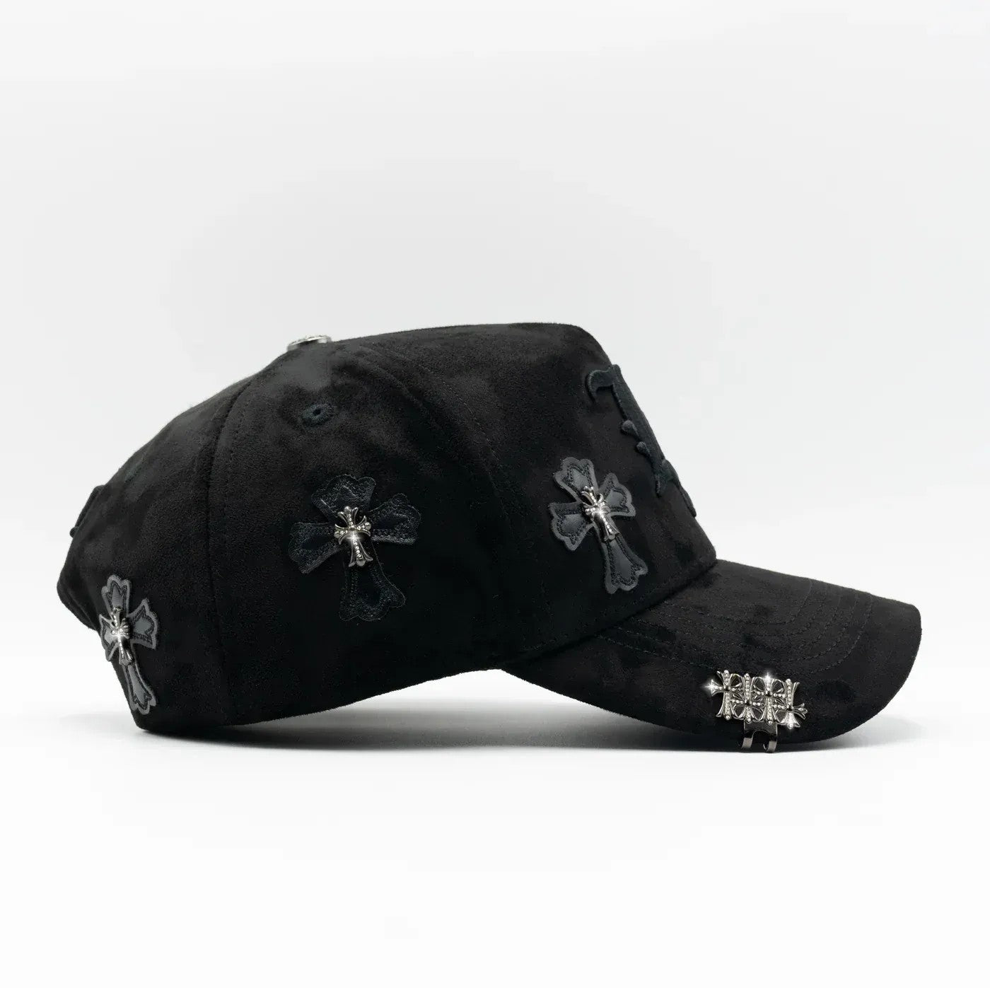 Dandy - Featuring Sunflower Embroidery Design. Black - Specially Designed Baseball Cap. Integrated Chip Scanning Cap. Special Edition Adjustable Brim Baseball Cap