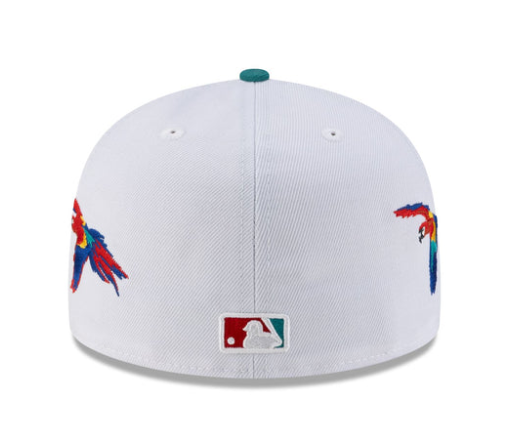 MLB Los Angeles Dodgers Team White and Blue Cap with Flat Brim. American Hip-hop Casual Multi-purpose Baseball Cap. New/Era. Bird Embroidery Design