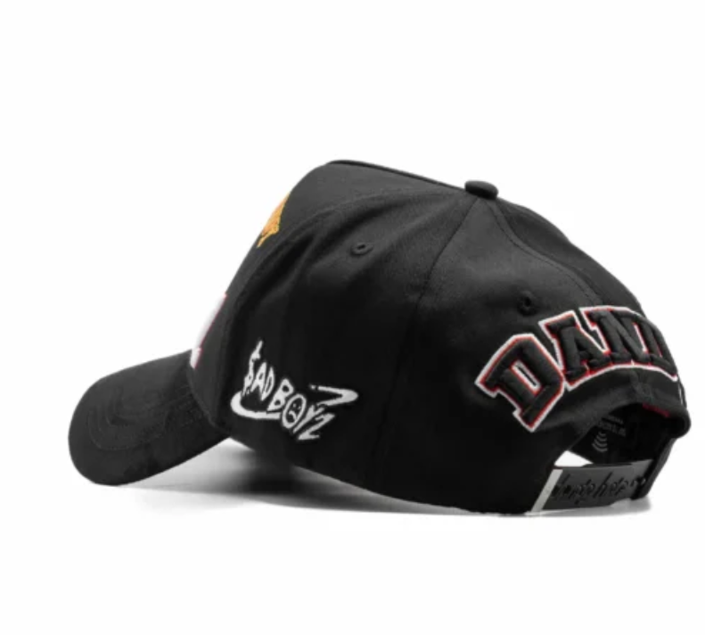 Dandy X Junior H "Like Jordan" Hats - Black - A Specially Designed Hat with Worn-out Style. A Hat with Integrated NFC Scanning Function. A Special Adjustable Brim Baseball Cap