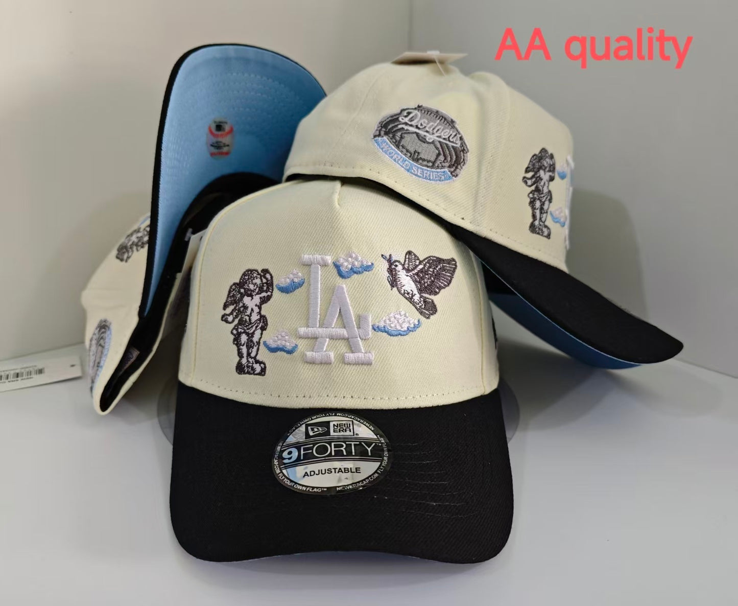 MLB Los Angeles Dodgers - Angel Embroidery - White - New/Era Adjustable Baseball Cap