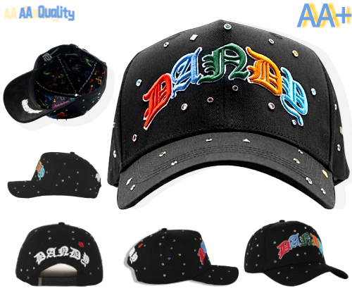 Black. Dandy Hats' 10th Anniversary Special Design Baseball Cap - Integrated Chip Scanning Cap - Special Edition Adjustable Cap with Tongue
