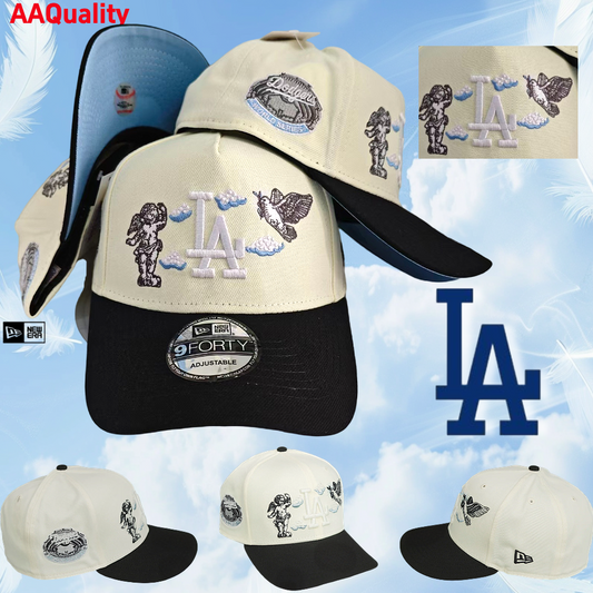 MLB Los Angeles Dodgers - Angel Embroidery - White - New/Era Adjustable Baseball Cap