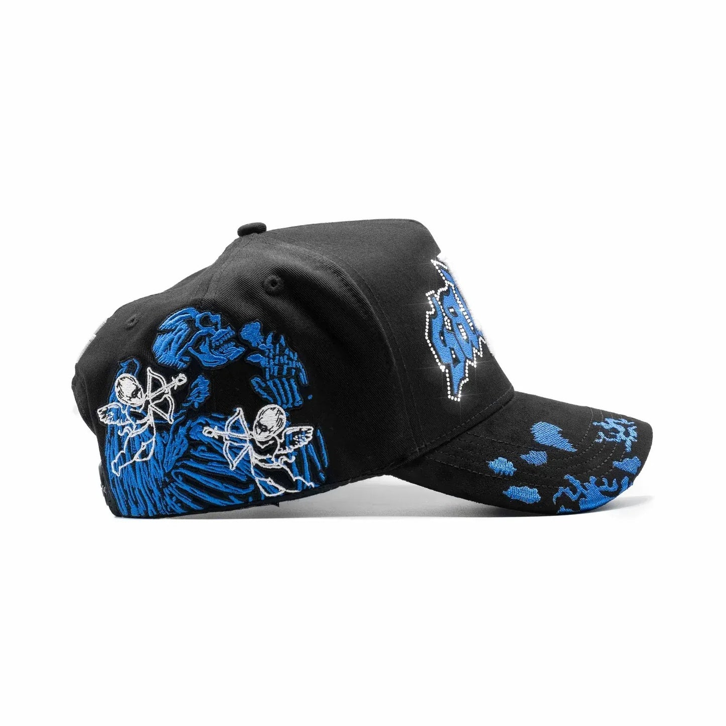 Major League Baseball in The United States - Los Angeles Dodgers - Dandy - X Junior H "Blue Angel" Hats - Black - Special Designed Hats with Worn-out Style, Integrated NFC Scanning Function, Special Adjustable Brim Baseball Cap