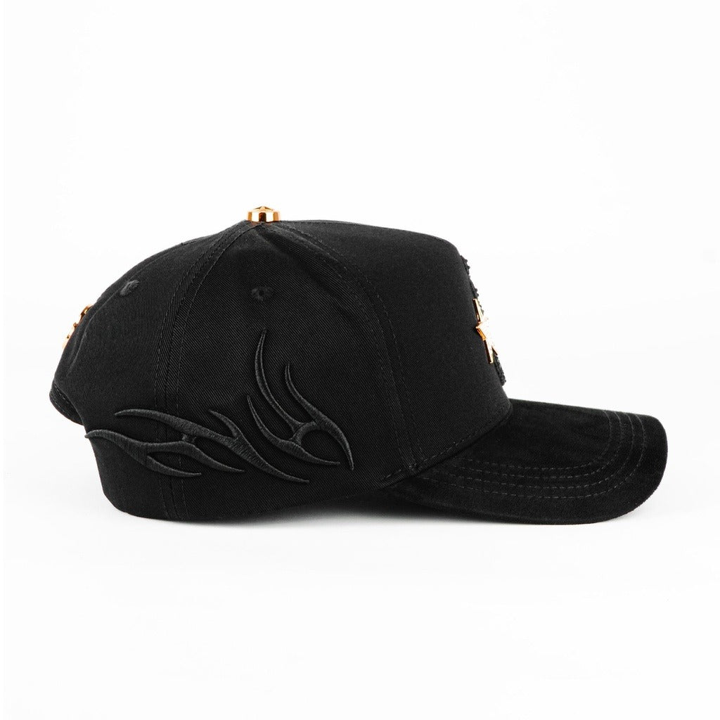 Glarababas Hat - Black Series Dandy - Features Black Diamond Embroidery Design. Black Style. Special Designed Baseball Cap. Built-in Chip for Scanning The Cap. Special Edition Adjustable Brim Baseball Cap. Brimmed Baseball Cap