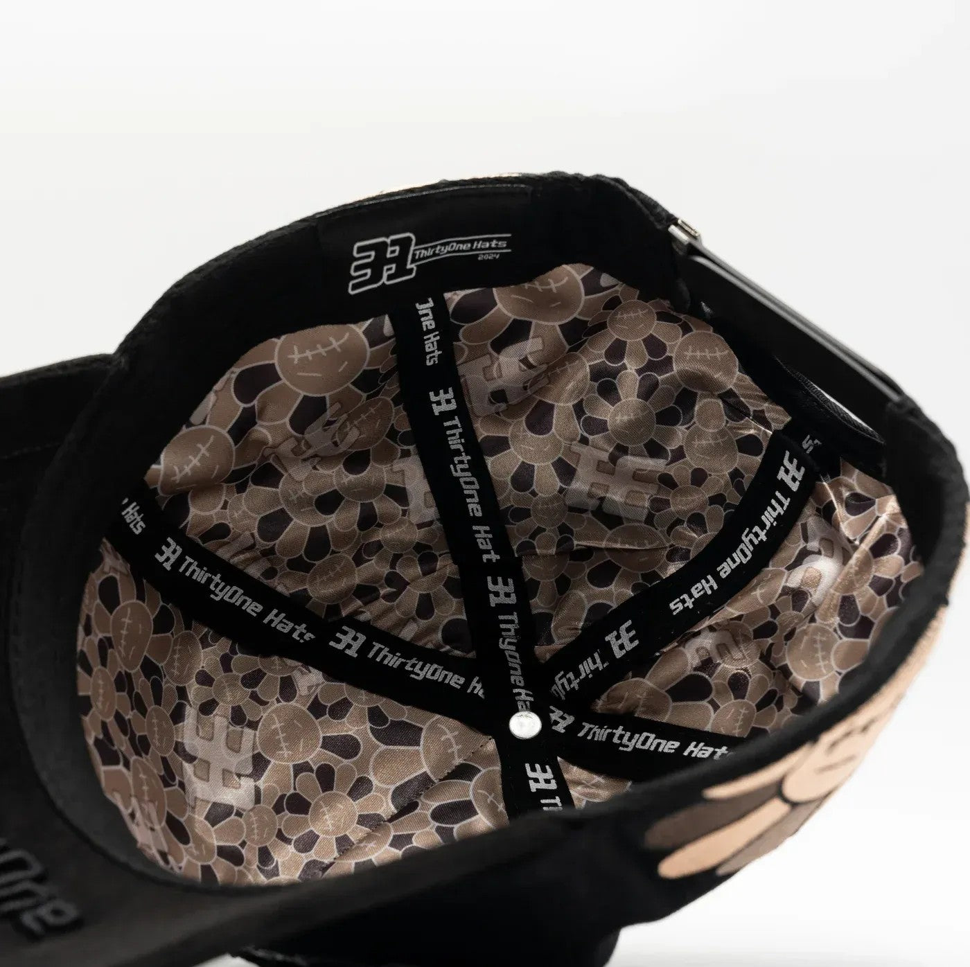 Dandy - Featuring Sunflower Embroidery Design. Black - Specially Designed Baseball Cap. Integrated Chip Scanning Cap. Special Edition Adjustable Brim Baseball Cap