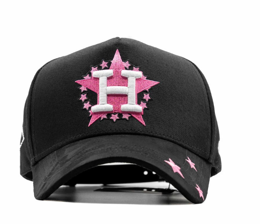 Major League Baseball - Houston Astros - Dandy X Junior H "Clave Ali" Hats - Black - A Specially Designed Hat with Worn-out Style. Hat with Integrated NFC Scanning Function. Special Edition Adjustable Brim Baseball Cap