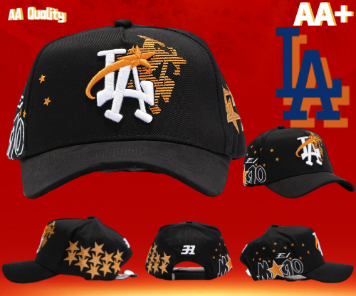 Major League Baseball in The United States - Los Angeles Dodgers - Dandy - with Star Embroidery Design - Black - Special Designed Baseball Cap - Integrated Chip Scanning Cap - Special Edition Adjustable Brim Baseball Cap