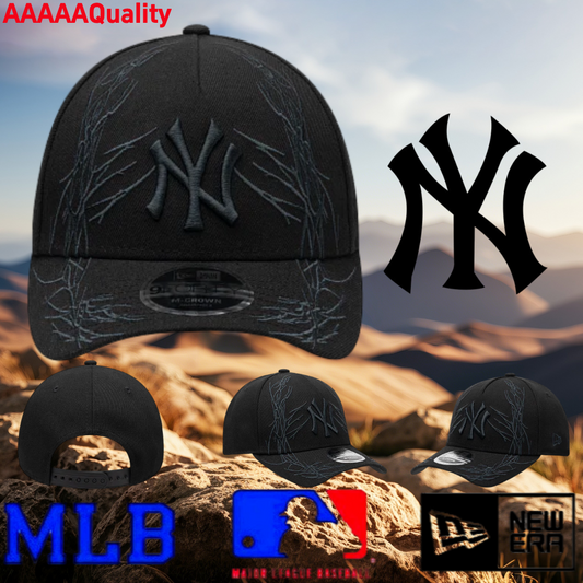 MLB New York Yankees Team - Vine Embroidery Black / Era - Versatile Hip-hop Baseball Cap
