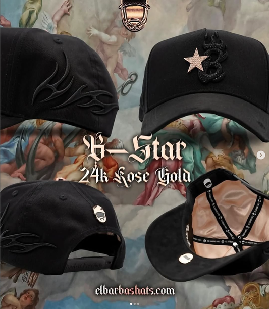 Glarababas Hat - Black Series Dandy - Features Black Diamond Embroidery Design. Black Style. Special Designed Baseball Cap. Built-in Chip for Scanning The Cap. Special Edition Adjustable Brim Baseball Cap. Brimmed Baseball Cap