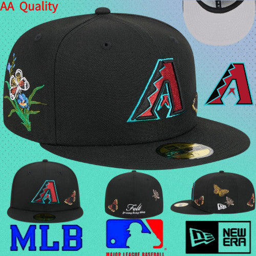 MLB Custom Cap - New/Era Embroidered Arizona Diamondbacks Team Black
