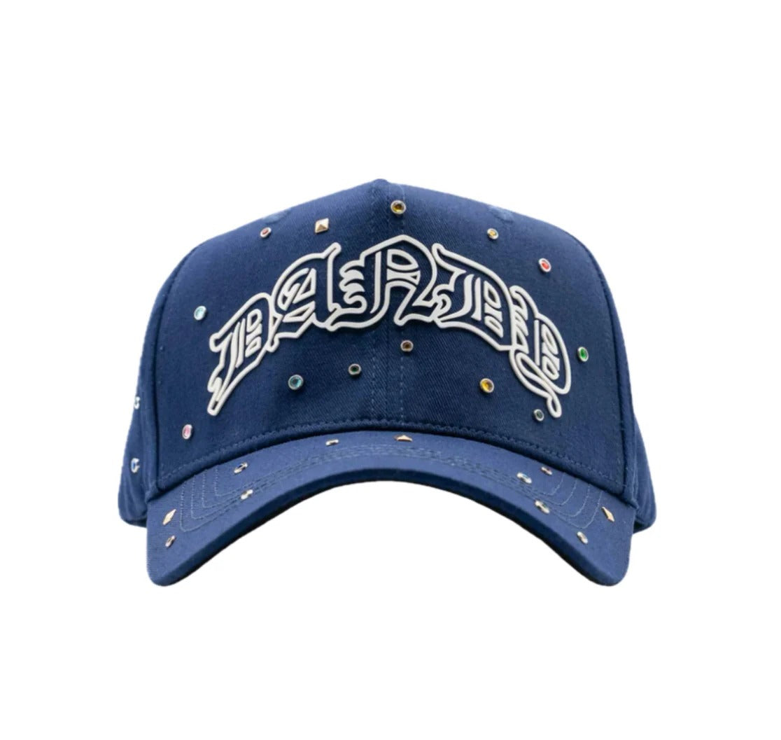 Dandy - Diamond - Features Letter Embroidery Design. Black - Specially Designed Baseball Cap. Integrated Chip Scanning Cap. Special Edition Adjustable Brim Baseball Cap