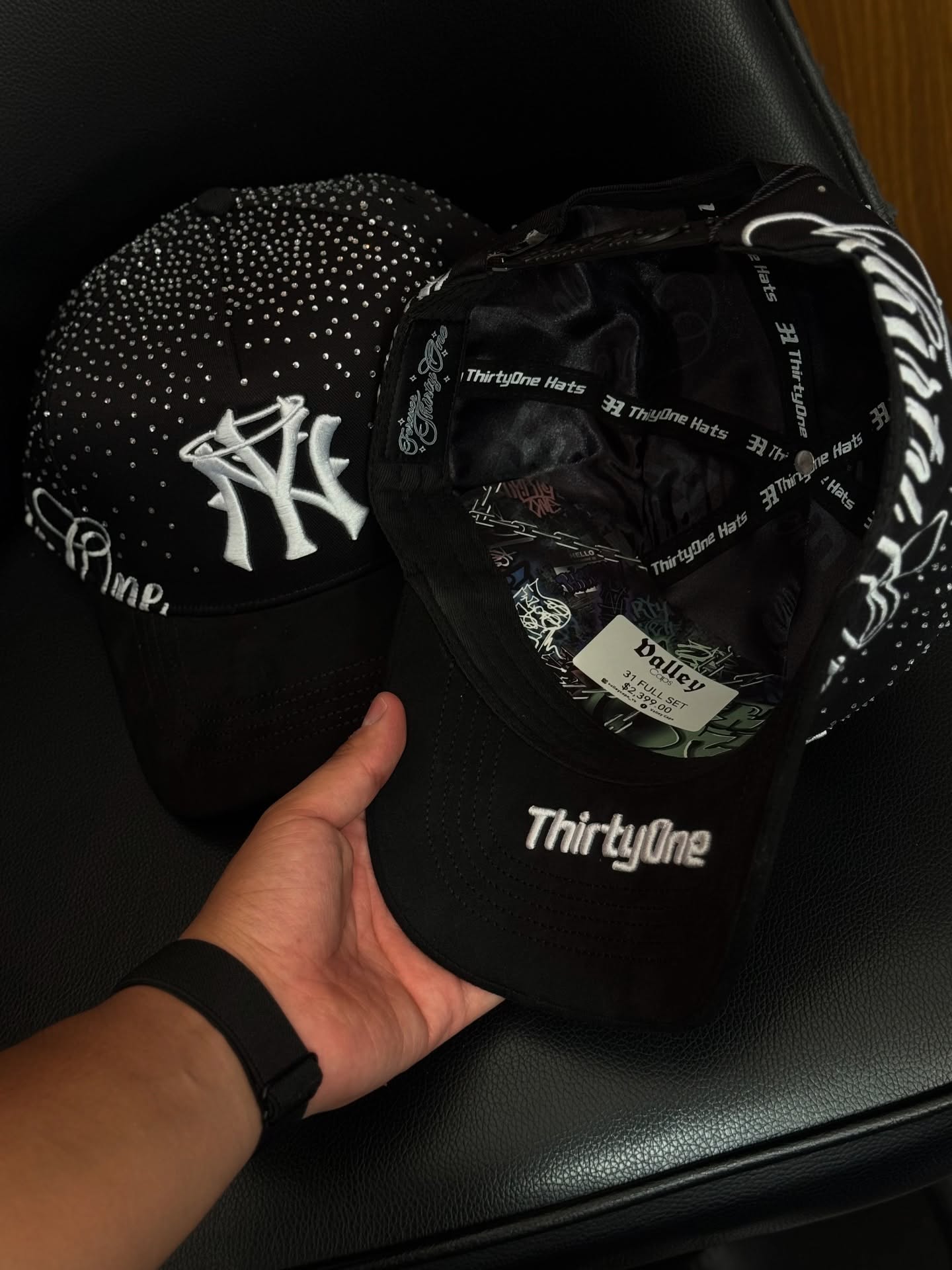 Major League Baseball in the United States - New York Yankees - Dandy - With diamond embroidery design - Black - Special designed baseball cap - Integrated chip scanning cap - Special edition adjustable brim baseball cap