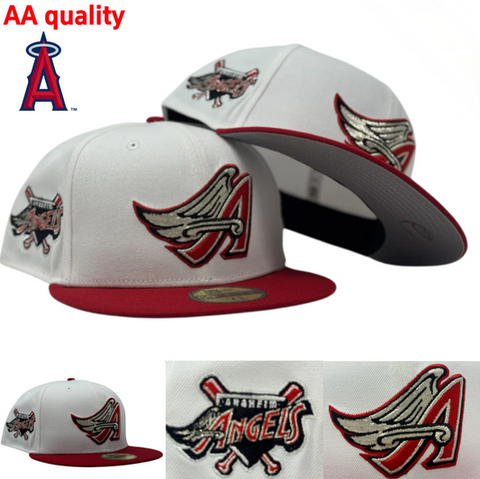 MLB Anaheim Angels Team Home Team's Embroidery - White and Red - New / Era Baseball Cap