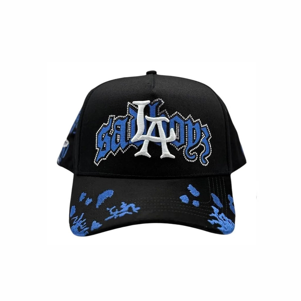 Major League Baseball in The United States - Los Angeles Dodgers - Dandy - X Junior H "Blue Angel" Hats - Black - Special Designed Hats with Worn-out Style, Integrated NFC Scanning Function, Special Adjustable Brim Baseball Cap