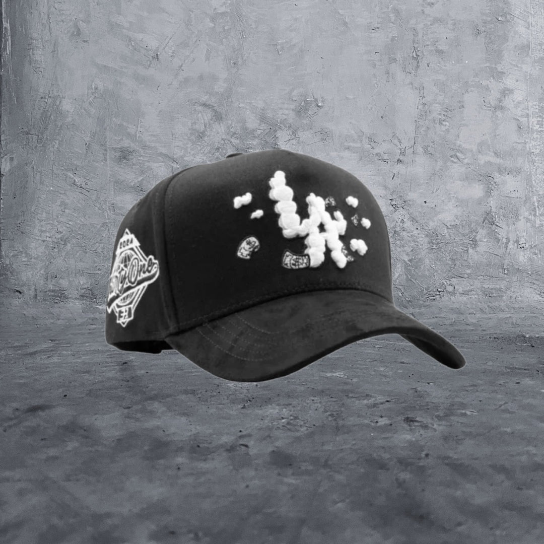 Major League Baseball - Los Angeles Dodgers - Dandy - with Pattern Embroidery Design - Black - Special Designed Baseball Cap - Integrated Chip Scanning Cap - Special Edition Adjustable Brim Baseball Cap