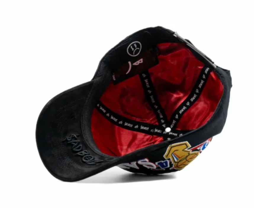 Dandy X Junior H "Like Jordan" Hats - Black - A Specially Designed Hat with Worn-out Style. A Hat with Integrated NFC Scanning Function. A Special Adjustable Brim Baseball Cap