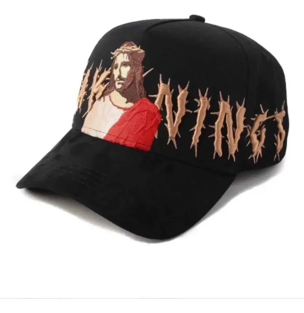 Dandy - X Rude Awakenings Gorra Jesus G5 - Black - A Specially Designed Hat with A Unique Style, Featuring An Integrated NFC Scanning Function. A Special Adjustable Brim Baseball Cap