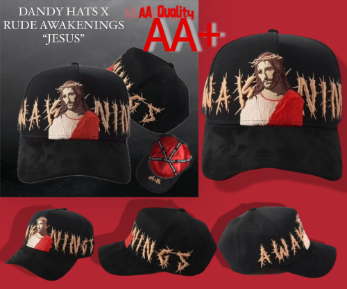 Dandy - X Rude Awakenings Gorra Jesus G5 - Black - A Specially Designed Hat with A Unique Style, Featuring An Integrated NFC Scanning Function. A Special Adjustable Brim Baseball Cap