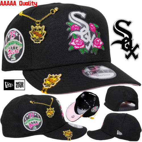 MLB Regulation Cap - Chicago White Sox Rose Embroidered Baseball Cap - New/Era