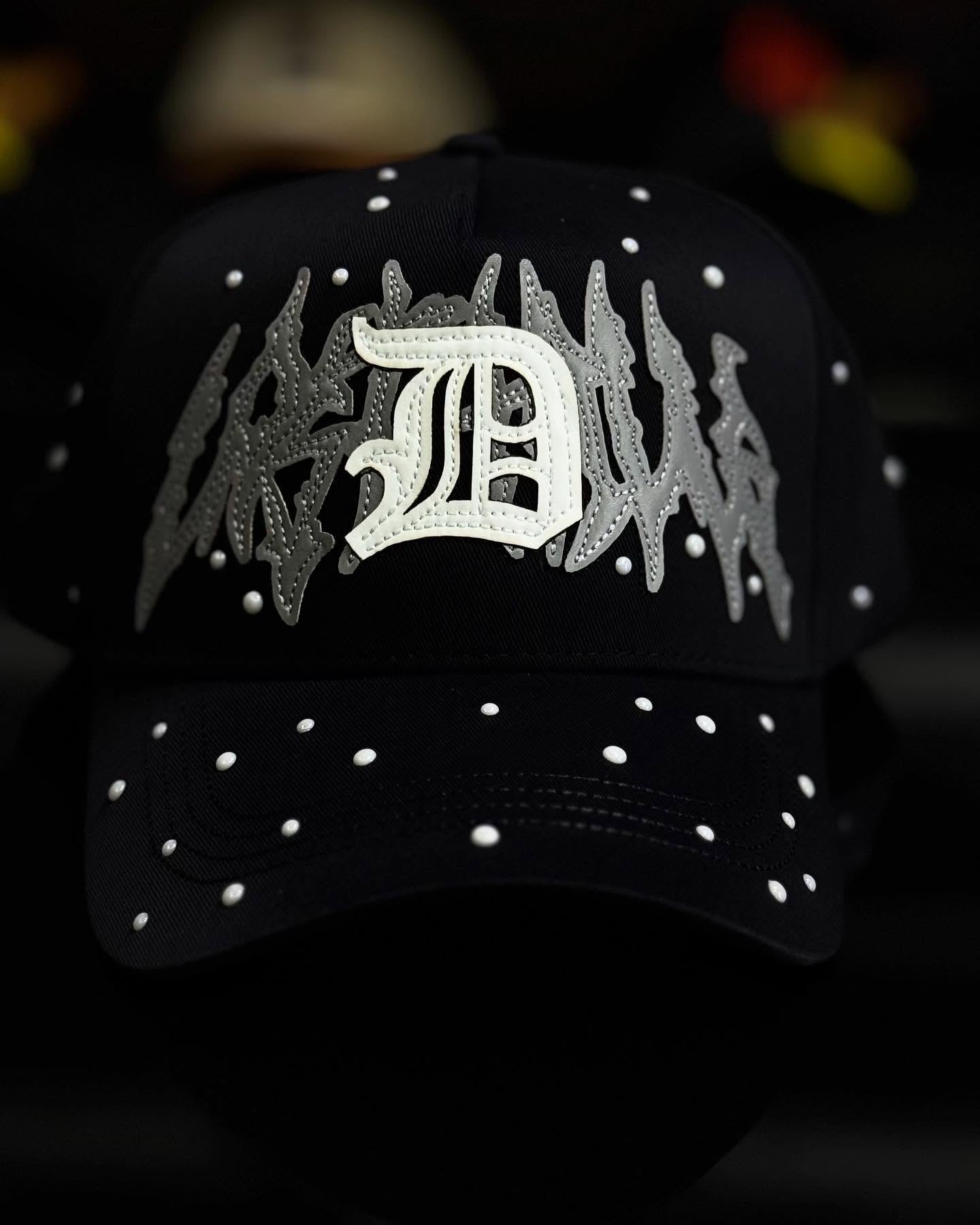 Major League Baseball of The United States - Gorra Lost Dandy Hats Original - Black - A Specially Designed Hat with Worn-out Style, Featuring An Integrated NFC Scanning Function, and A Special Adjustable Brim Baseball Cap
