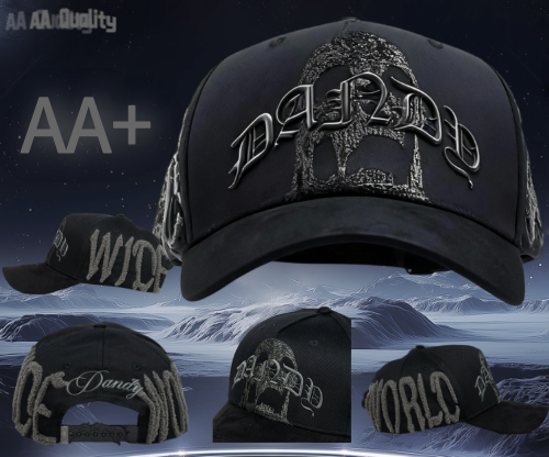 Black -Gorra Negro Dandy Hats  Plague - Special Designed Baseball Cap with Integrated Chip Scanning Cap - Special Edition Adjustable Brim Baseball Cap