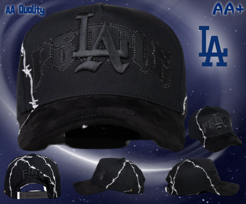 Major League Baseball in The United States - Los Angeles Dodgers - Dandy - with Lightning Embroidery Design - Black - Special Designed Baseball Cap - Integrated Chip Scanning Cap - Special Edition Adjustable Brim Baseball Cap