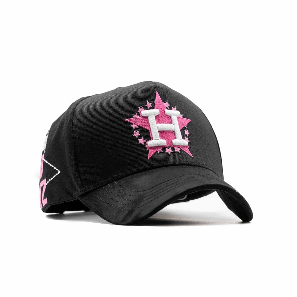 Major League Baseball - Houston Astros - Dandy X Junior H "Clave Ali" Hats - Black - A Specially Designed Hat with Worn-out Style. Hat with Integrated NFC Scanning Function. Special Edition Adjustable Brim Baseball Cap
