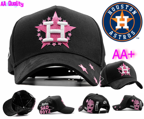 Major League Baseball - Houston Astros - Dandy X Junior H "Clave Ali" Hats - Black - A Specially Designed Hat with Worn-out Style. Hat with Integrated NFC Scanning Function. Special Edition Adjustable Brim Baseball Cap