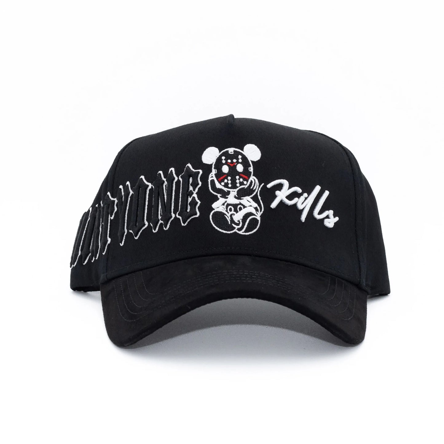 Dandy - with Patterned Embroidery Design. Black - Special Designed Baseball Cap. Integrated Chip Scanning Cap. Special Edition Adjustable Brim Baseball Cap