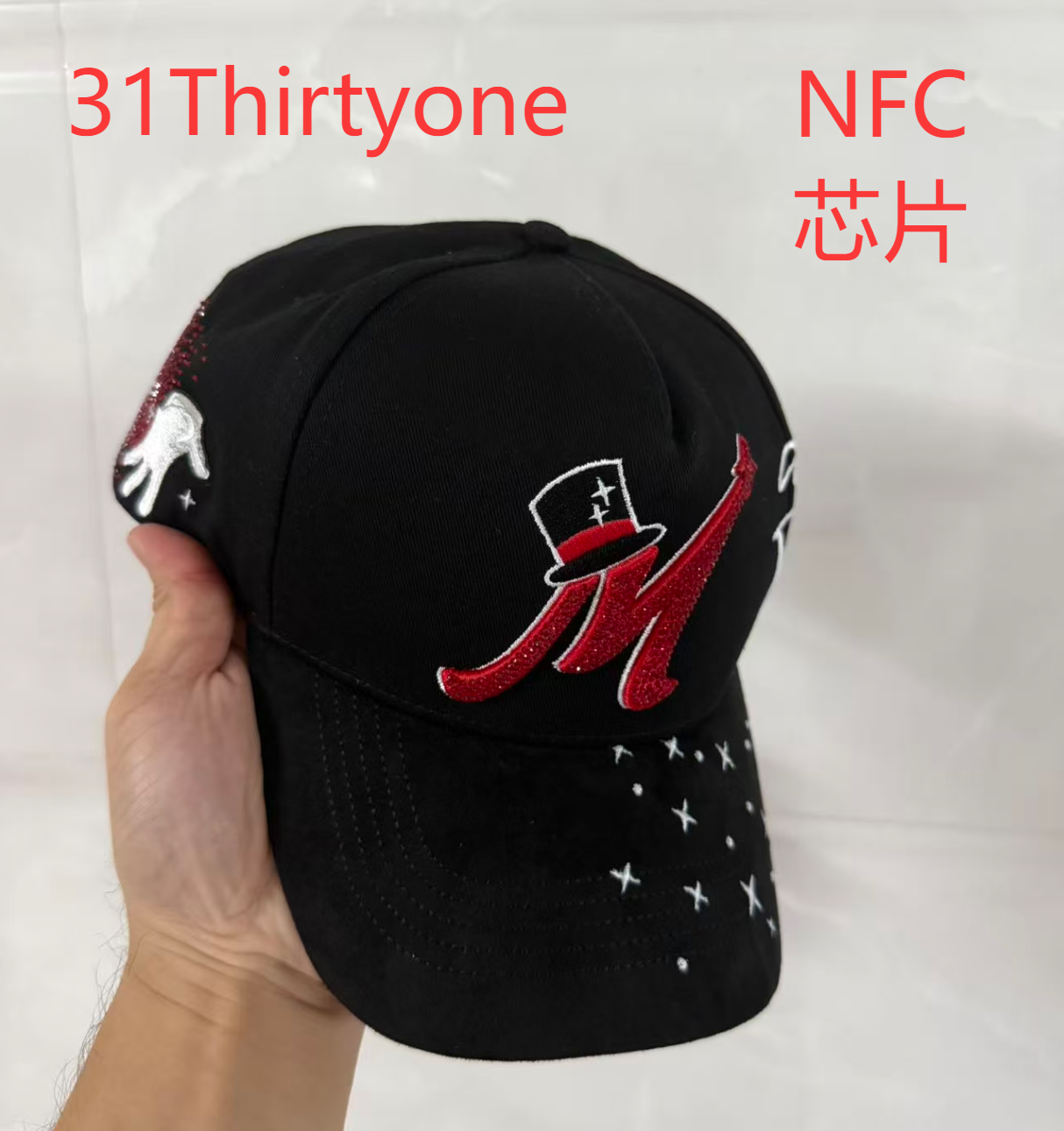 Gorra Dandy Hats The Magician Edición Limitada Original Negra-Black - A Specially Designed Hat with A Unique Style, Featuring An Integrated NFC Scanning Function. A Special Adjustable Brim Baseball Cap