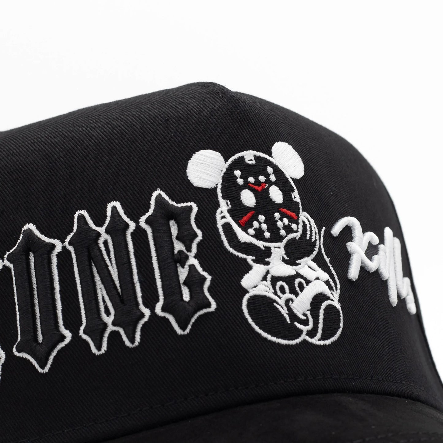 Dandy - with Patterned Embroidery Design. Black - Special Designed Baseball Cap. Integrated Chip Scanning Cap. Special Edition Adjustable Brim Baseball Cap