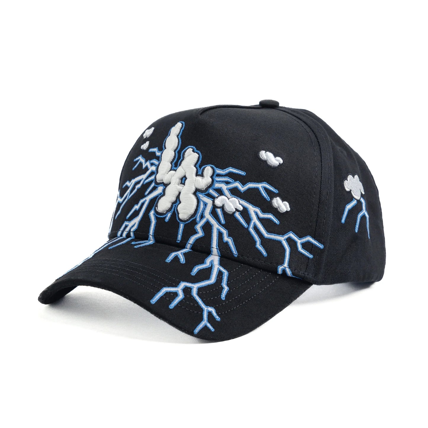 Major League Baseball in The United States - Los Angeles Dodgers - Dandy - with Lightning Embroidery Design - Black - Special Designed Baseball Cap - Integrated Chip Scanning Cap - Special Edition Adjustable Brim Baseball Cap