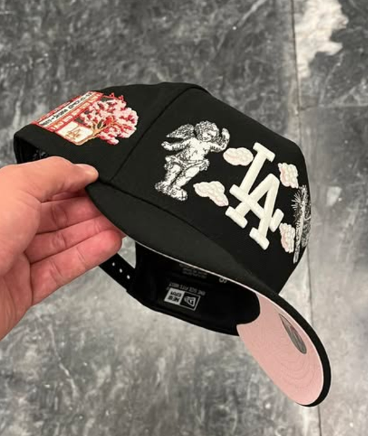 MLB Los Angeles Dodgers - Embroidery - New/Ancient Cherry Blossom Tree - Adjustable Baseball Cap
