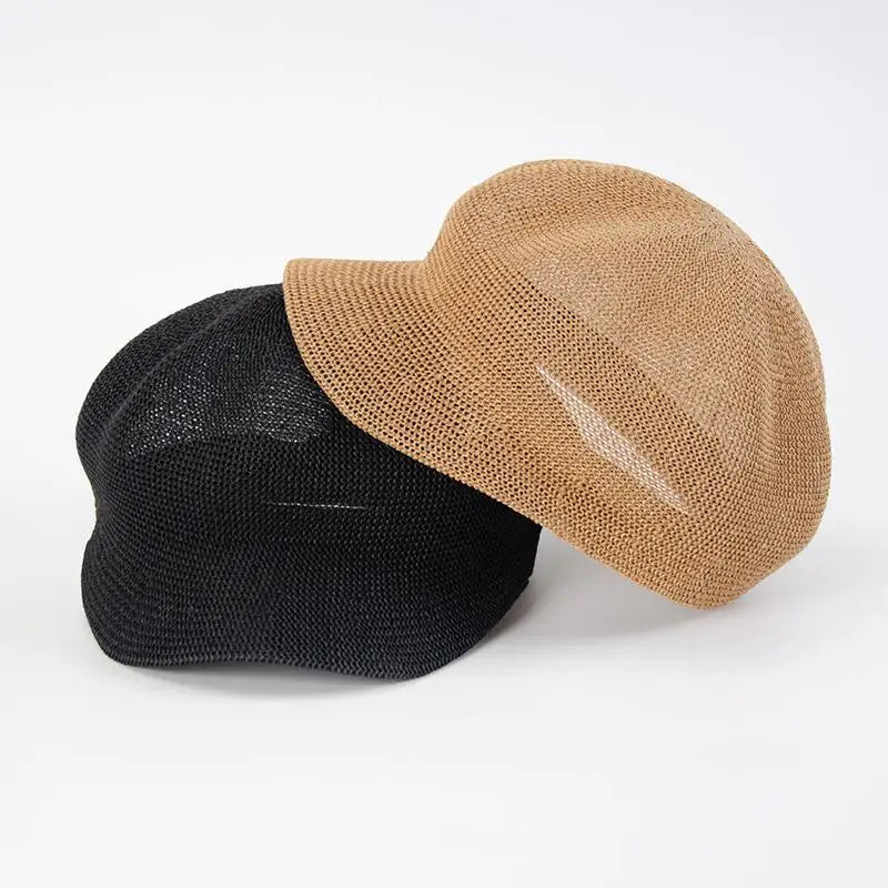 Octagonal Beret Women Sun Hat Painter Hat Outdoor Travel Beach Hat Light Breathable Women Summer Sun Visor Femme Retro Fashion
