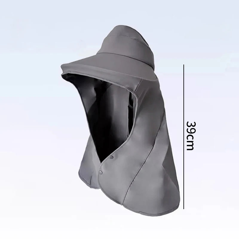 Summer Anti-UV Shawl Sun Hat Outdoor Hollow FWide Brim Sun Hat Breathable Neck Protection Hat for Beach Cycling Sunscreen Cap
