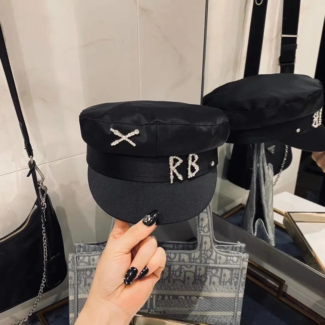 Brand Octagonal Hats for Women Ladies Letters Military Cap French Luxury Pink Newsboy Hat Monogram-embellished Baker Boy Gorras