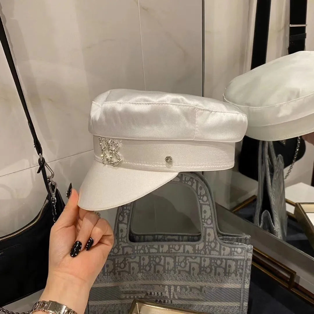 Brand Octagonal Hats for Women Ladies Letters Military Cap French Luxury Pink Newsboy Hat Monogram-embellished Baker Boy Gorras