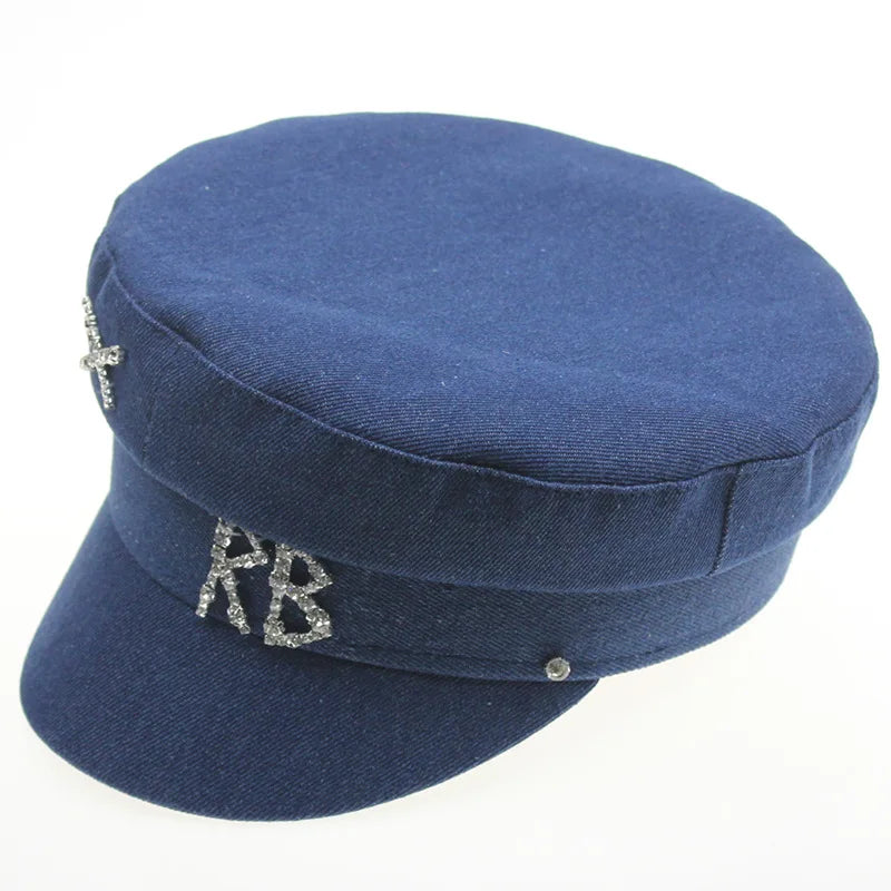 Brand Octagonal Hats for Women Ladies Letters Military Cap French Luxury Pink Newsboy Hat Monogram-embellished Baker Boy Gorras