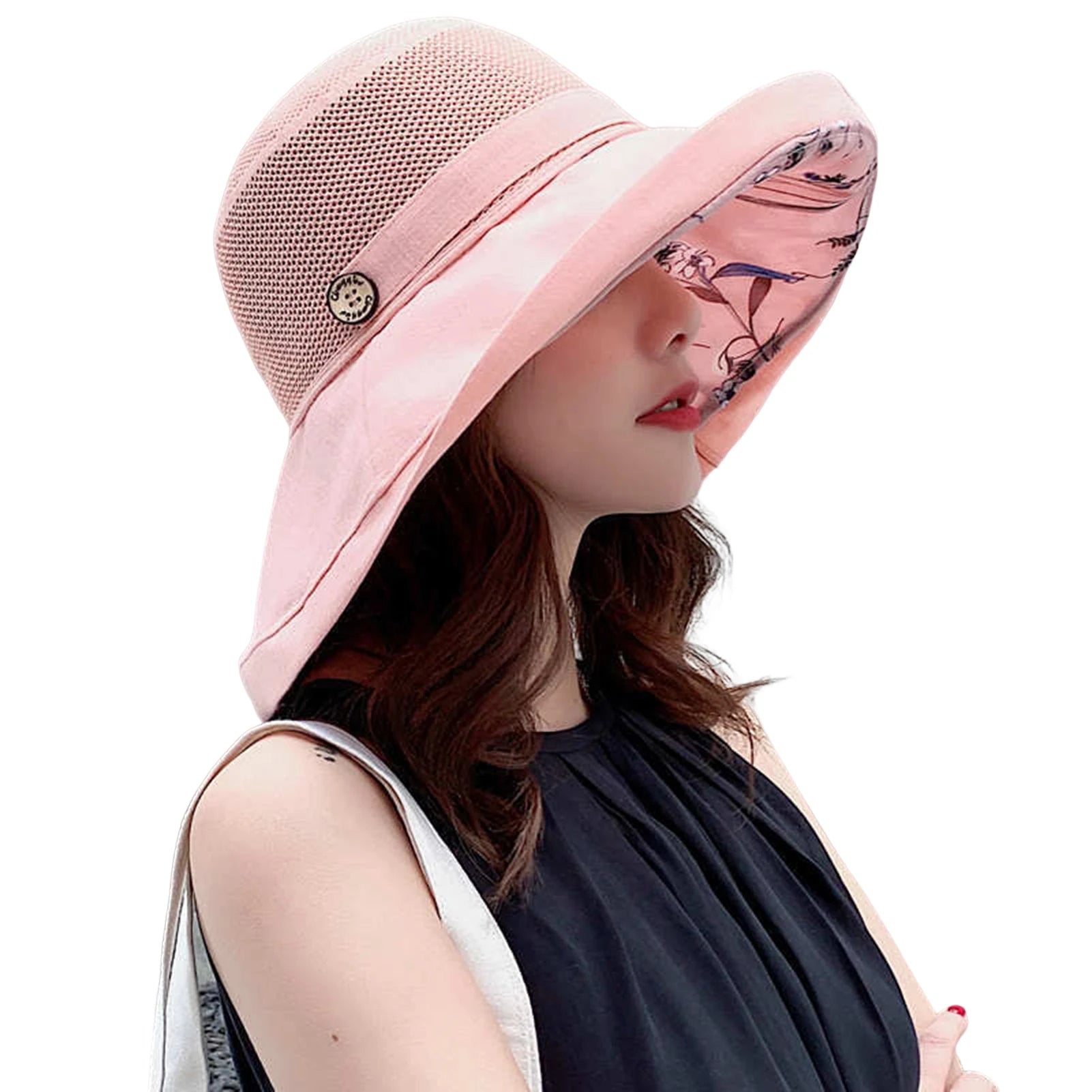 Women's Sunshade Hat Portable Folding Wide-brimmed Hat For Travel Camping Fishing Spring Summer UV Resistant Large Eave Hat