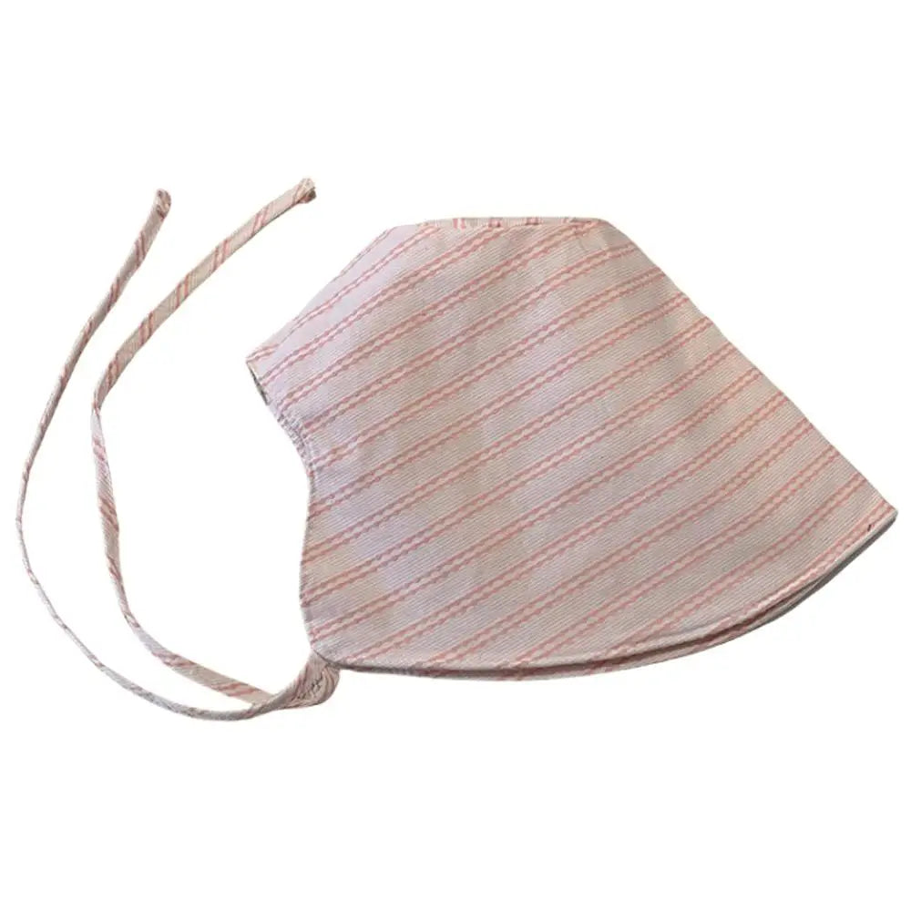 Candy Color Ponytail Sun Hat Outdoor Panama Beach Sun Cap Korean Spring Summer Striped Strap Bucket Hat For Women Men Foldable
