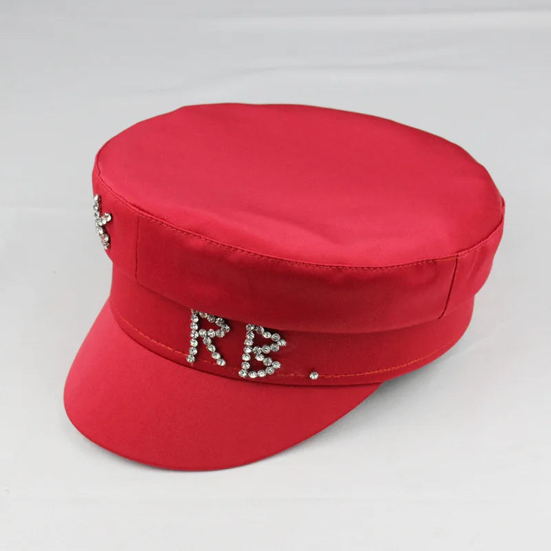 Brand Octagonal Hats for Women Ladies Letters Military Cap French Luxury Pink Newsboy Hat Monogram-embellished Baker Boy Gorras