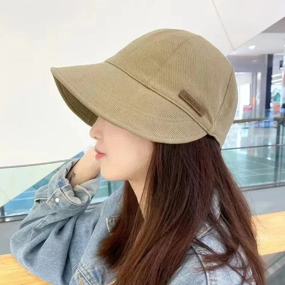 Adjustable Cotton  Women's Foldable Sunhat with Sunscreen UV Protection Ideal for Summer Outdoor Beach Fisherman Hat