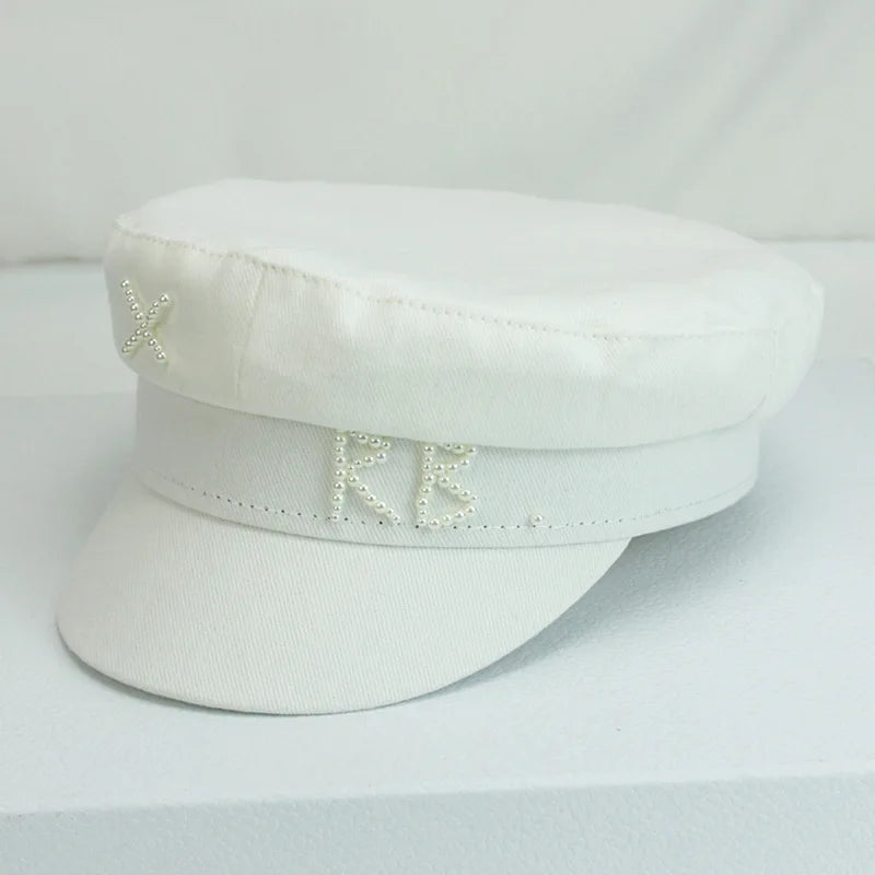 Brand Octagonal Hats for Women Ladies Letters Military Cap French Luxury Pink Newsboy Hat Monogram-embellished Baker Boy Gorras