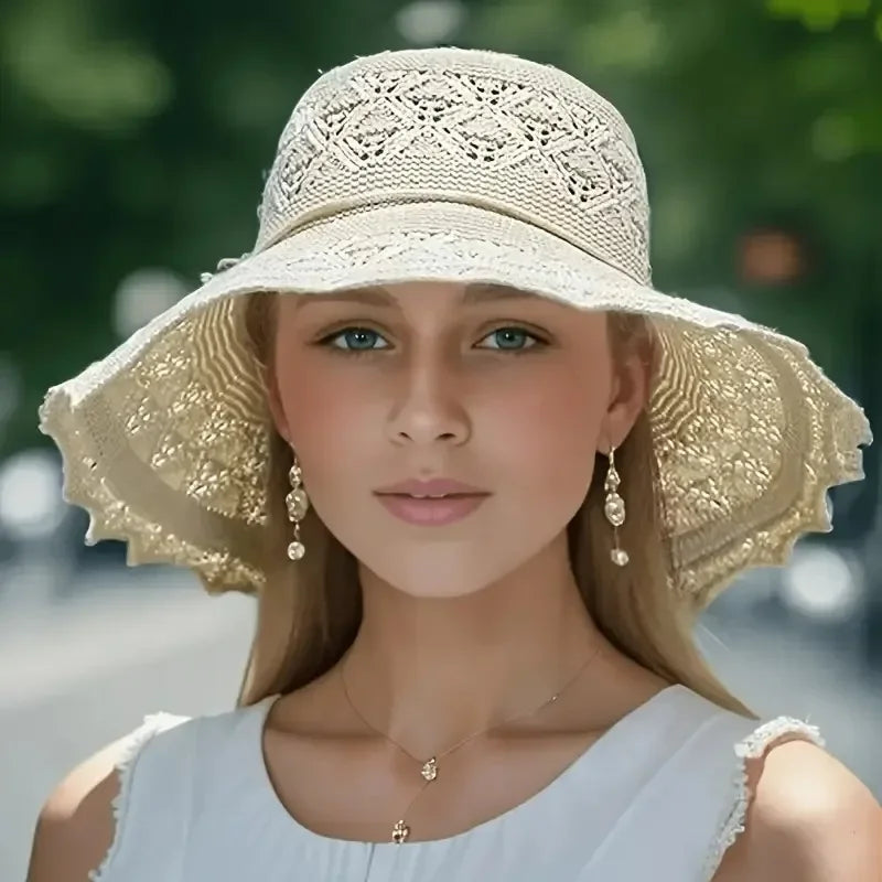 [Outdoor Casual Hat] Women'S Outdoor Fashion Casual Hat, Breathable Not Stuffy, Washable, Large Brim Beach Hat, Suitable For Man