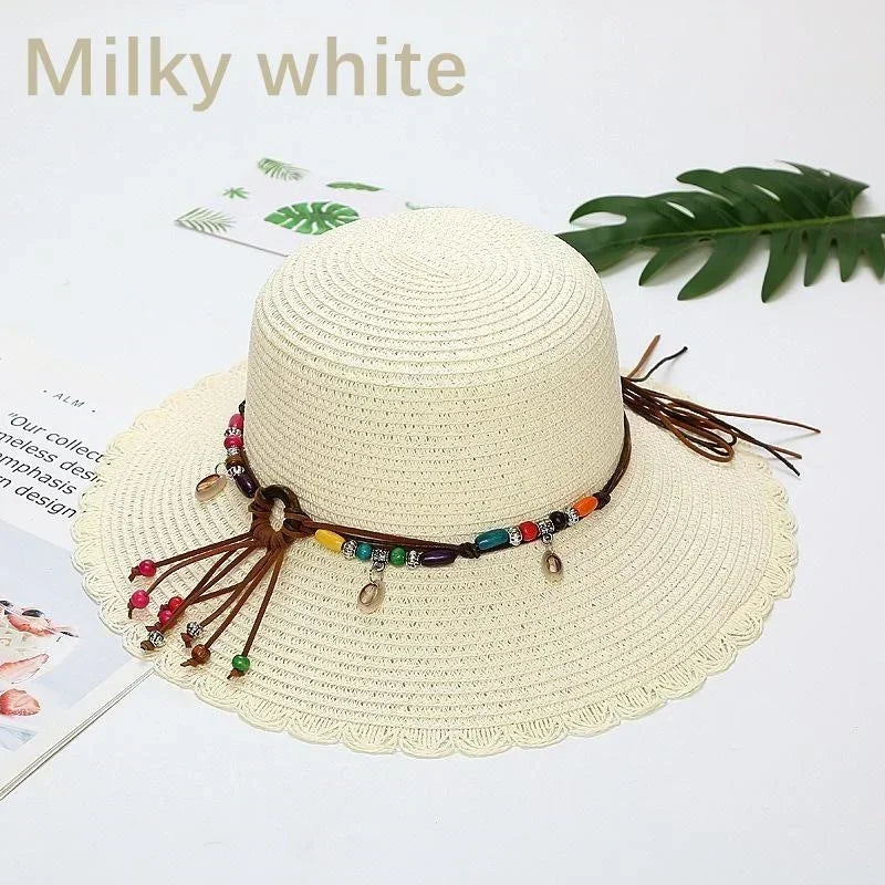 Fashionable Korean Multiple Styles Version Little Daisy Embroidered Straw Hat Women Summer Foldable Fisherman's Hat Sun Hat