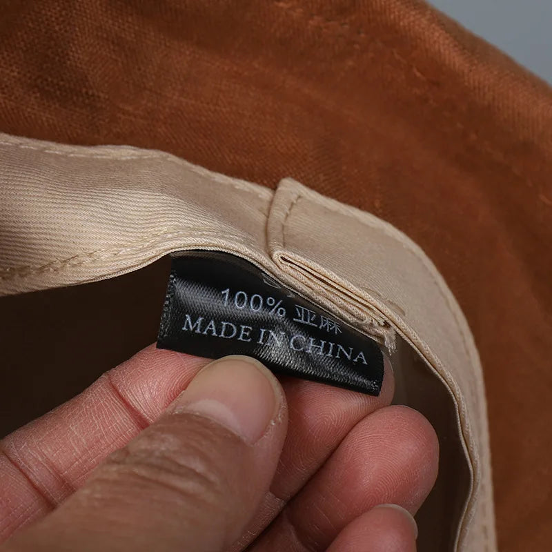 Linen Curled Edge Sun Hats For Women Foldable Bucket Hat Summer Visors Caps Female Panama Bob Outdoor Beach Fisherman Caps Gorro