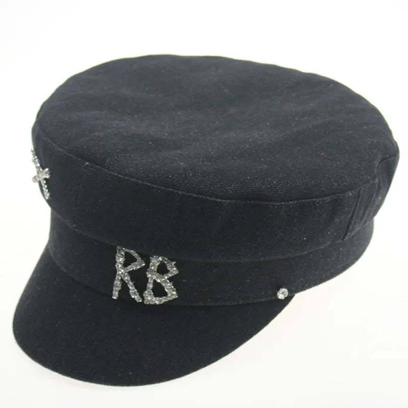 Brand Octagonal Hats for Women Ladies Letters Military Cap French Luxury Pink Newsboy Hat Monogram-embellished Baker Boy Gorras