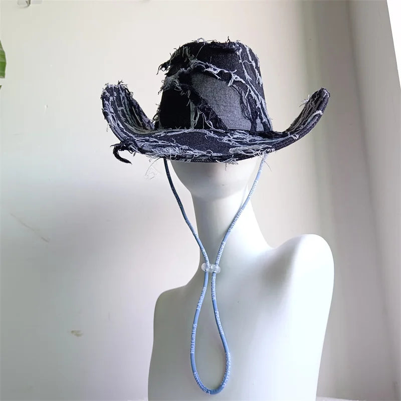 Western ethnic style cowboy hat tassel cowboy series fashion unisex jazz with heart shape decoration western cowboy hat