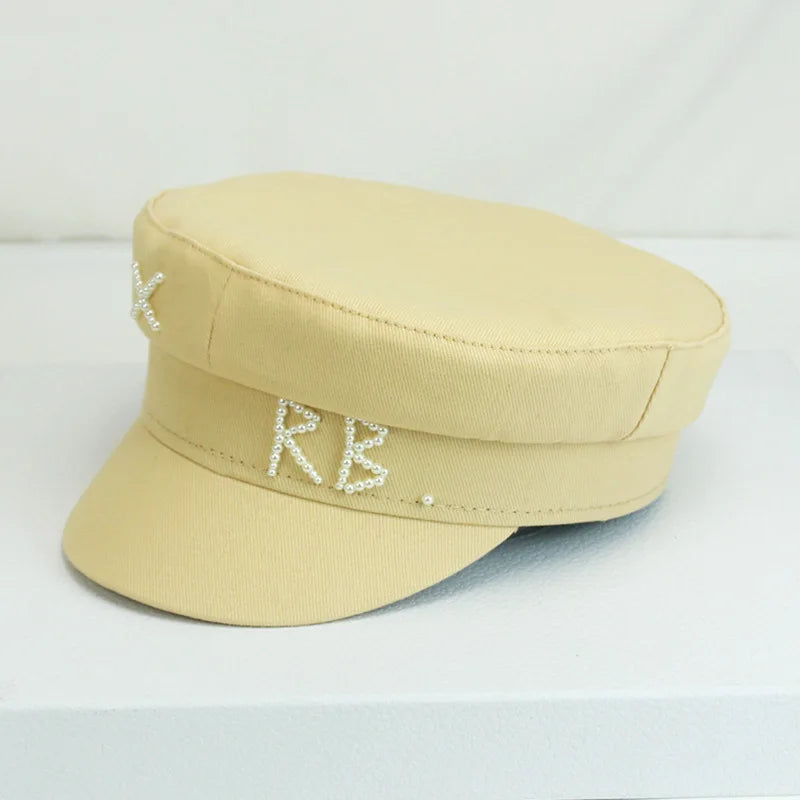 Brand Octagonal Hats for Women Ladies Letters Military Cap French Luxury Pink Newsboy Hat Monogram-embellished Baker Boy Gorras