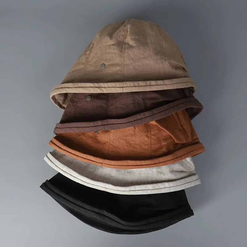 Linen Curled Edge Sun Hats For Women Foldable Bucket Hat Summer Visors Caps Female Panama Bob Outdoor Beach Fisherman Caps Gorro